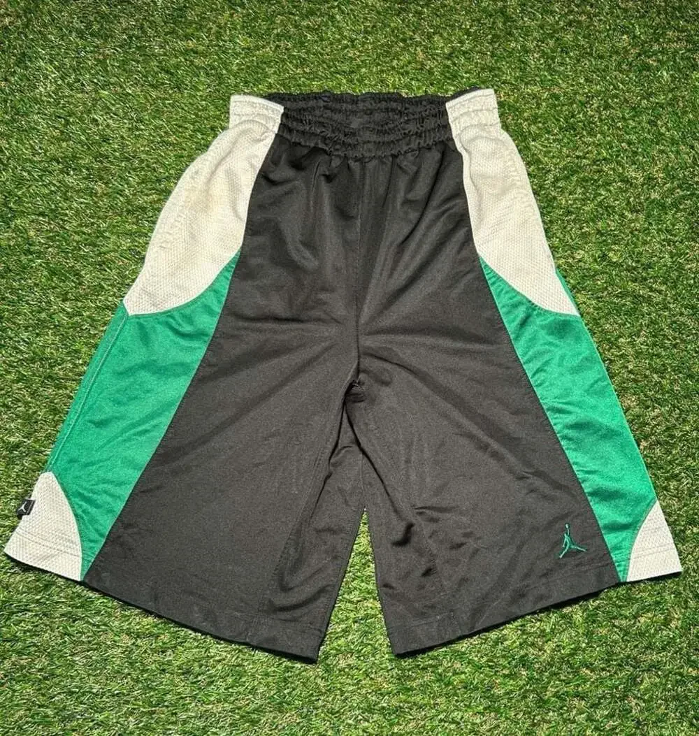Jordan Basketball Performance Shorts Black Green White Size Medium
